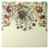 Renaissance Frucht & Floral Frieze Muster Repro Fliese (Vorderseite)