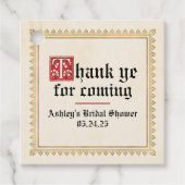 Renaissance-Gastgeschenk Geschenkanhänger (Vorderseite)