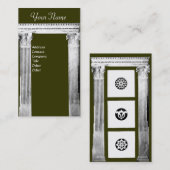 RENAISSANCE GATE Antike Architektur Grün Visitenkarte (Vorne/Hinten)