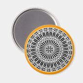 RENAISSANCE, gelb orange Magnet (Vorderseite/Rückseite)