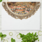 Renaissance-Gemälde-Parodie: Mann isst Sushi Geschirrtuch (Gefaltet)