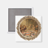 Renaissance-Gemälde-Parodie: Mann isst Sushi Magnet (Vorderseite/Rückseite)