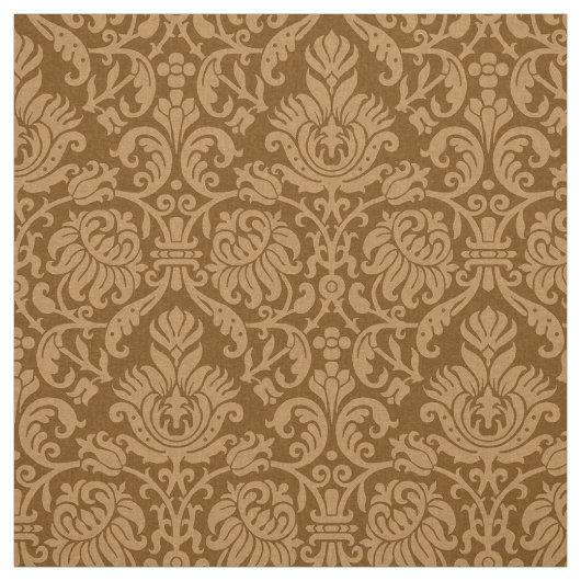 Renaissance-Genueser Damaskus, Burnt Caramel Stoff (Muster)