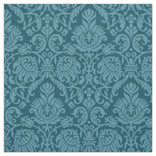 Renaissance-Genueser Damaskus, Peacock Blue Stoff