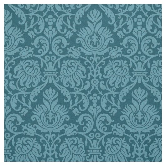 Renaissance-Genueser Damaskus, Peacock Blue Stoff (Muster)