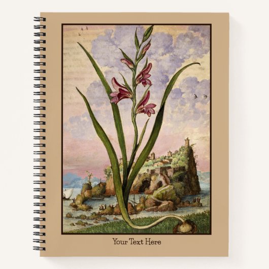Renaissance Gladioli-Notebook Notizblock (Vorderseite)