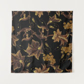 Renaissance Golden Floral Stickerei Muster Wandteppich (Vorderseite (Horizontal))