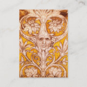 RENAISSANCE GROTESQUE FACE , GOLDFLORALPARKPLATZ VISITENKARTE (Rückseite)