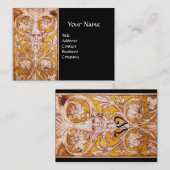 RENAISSANCE GROTESQUE FACE, SCHWARZE GOLD Weiße Pe Visitenkarte (Vorne/Hinten)