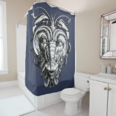 Renaissance Grotesque Gargoyle Face Lobster Man Duschvorhang (Beispiel)
