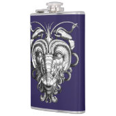 Renaissance Grotesque Gargoyle Face Lobster Man Flachmann (Links)