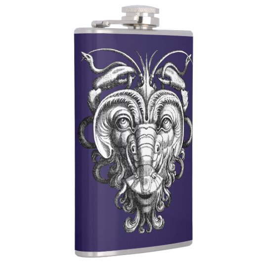 Renaissance Grotesque Gargoyle Face Lobster Man Flachmann (Rechts)