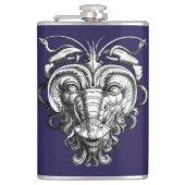 Renaissance Grotesque Gargoyle Face Lobster Man Flachmann (Vorderseite)