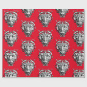 Renaissance Grotesque Gargoyle Face Lobster Man Geschenkpapier (Flach)