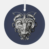 Renaissance Grotesque Gargoyle Face Lobster Man Ornament Aus Glas (Rückseite)