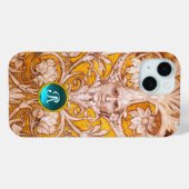 RENAISSANCE GROTESQUE GESICHT , GOLDBLUMENMONOGRAM Case-Mate iPhone HÜLLE (Rückseite (Horizontal))
