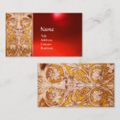 RENAISSANCE GROTESQUE GESICHT , GOLDBODEN , ROT RU VISITENKARTE (Vorne/Hinten)