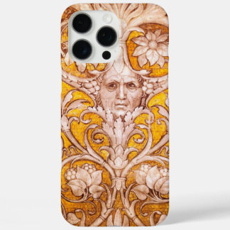 RENAISSANCE GROTESQUE GESICHT MIT GOLDWEISSEN BLUM iPhone 16 PRO MAX HÜLLE