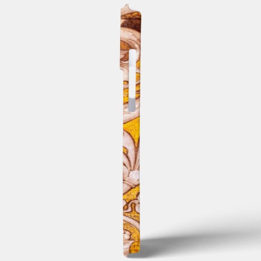 RENAISSANCE GROTESQUE GESICHT MIT GOLDWEISSEN BLUM Case-Mate iPhone HÜLLE (Rückseite / Links)