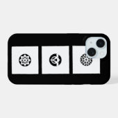 RENAISSANCE HARMONIE Schwarz-weiß geometrische For iPhone 15 Hülle (Rückseite (Horizontal))