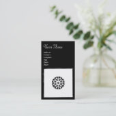 RENAISSANCE HARMONIE Schwarz-weiß geometrische For Visitenkarte (Stehend Vorderseite)