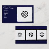 RENAISSANCE HARMONY Blaues geometrisches Blau Visitenkarte (Vorne/Hinten)