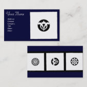 RENAISSANCE HARMONY Blaues geometrisches Blau Visitenkarte (Vorne/Hinten)