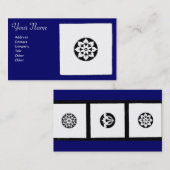 RENAISSANCE HARMONY Blaues geometrisches Blau Visitenkarte (Vorne/Hinten)