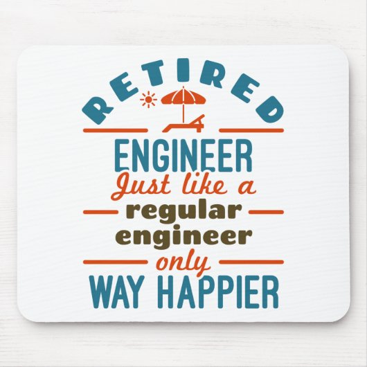 Renaissance Ingenieur Happier Engineering Retireme Mousepad (Vorne)