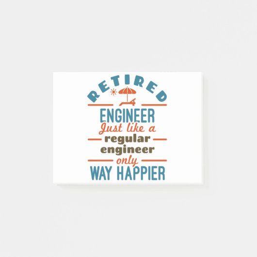 Renaissance Ingenieur Happier Engineering Retireme Post-it Klebezettel (Vorderseite)