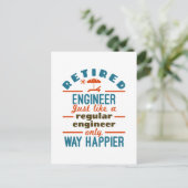 Renaissance Ingenieur Happier Engineering Retireme Postkarte (Stehend Vorderseite)