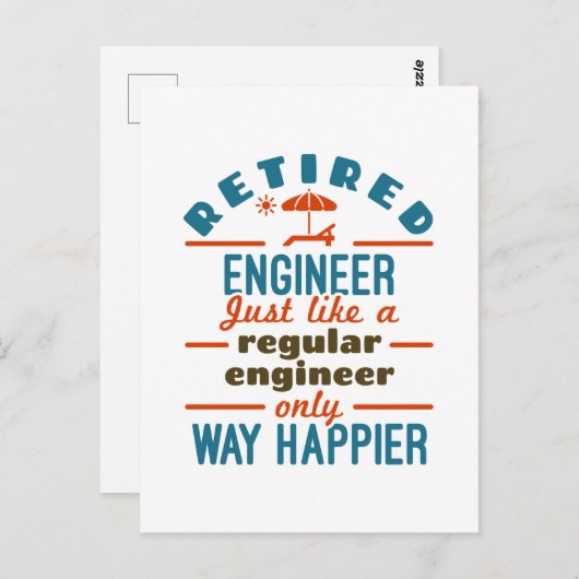 Renaissance Ingenieur Happier Engineering Retireme Postkarte (Vorne/Hinten)
