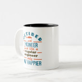 Renaissance Ingenieur Happier Engineering Retireme Zweifarbige Tasse (Vorderseite Links)