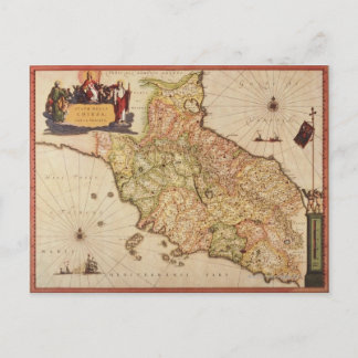 Renaissance-Kartographie Postkarte