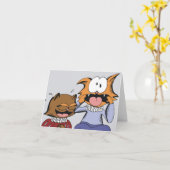 Renaissance-Kätzchen Karte (Gelbe Blume)