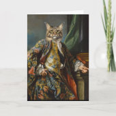 RENAISSANCE KATZE IN KLEIDENDEN GREETKARTEN KARTE (Vorderseite)