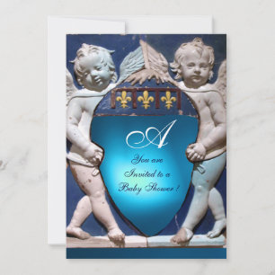 RENAISSANCE KLEINE ANGELN BLUE SAPPHIRE MONOGRAM EINLADUNG
