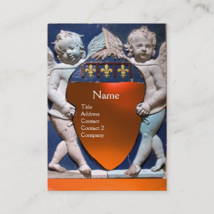 RENAISSANCE KLEINE ANGELN MONOGRAM Orange Agate Visitenkarte