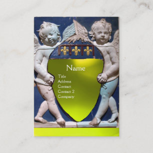 RENAISSANCE KLEINE ANGELN MONOGRAMM Gelbes Topaz Visitenkarte