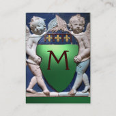RENAISSANCE KLEINE ANGELS MONOGRAM Green Jade Visitenkarte (Rückseite)