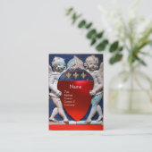 RENAISSANCE KLEINE ANGELS MONOGRAM Red Ruby Visitenkarte (Stehend Vorderseite)