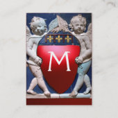 RENAISSANCE KLEINE ANGELS MONOGRAM Red Ruby Visitenkarte (Rückseite)