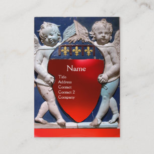 RENAISSANCE KLEINE ANGELS MONOGRAM Red Ruby Visitenkarte