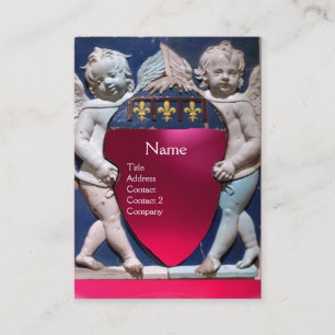 RENAISSANCE KLEINE ANGELS MONOGRAM Rosa Ruby Visitenkarte