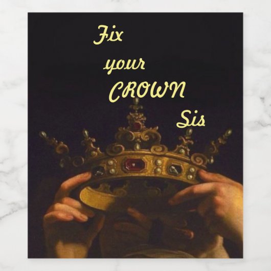 Renaissance-Kronenkunst Weinetikett (Einzelnes Label)