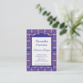 Renaissance-Künste und Handwerks-Blumenmuster Visitenkarte (Stehend Vorderseite)