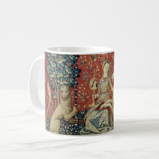 Renaissance Lady and Unicorn (Sight) Kaffeetasse (Vorderseite Links)
