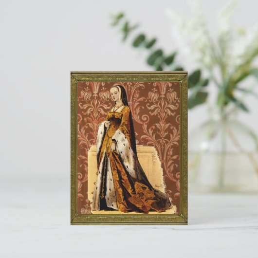 Renaissance Lady Postkarte (Stehend Vorderseite)