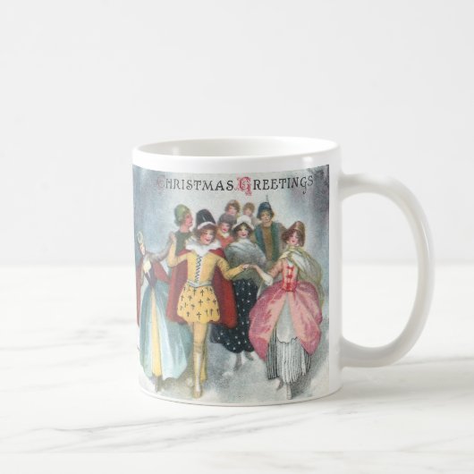 Renaissance-Leute-Vintages Weihnachten Kaffeetasse (Rechts)