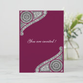 RENAISSANCE, lila Einladung (Stehend Vorderseite)